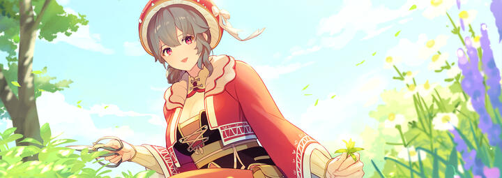 Gillie, a mushroom girl vtuber with gray hair in two pigtails, red eyes, and a red mushroom cap atop her head
